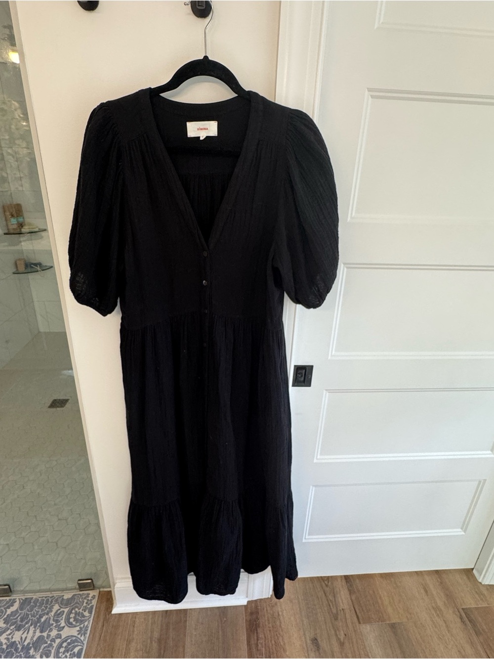Xirena black Lennox gauze dress